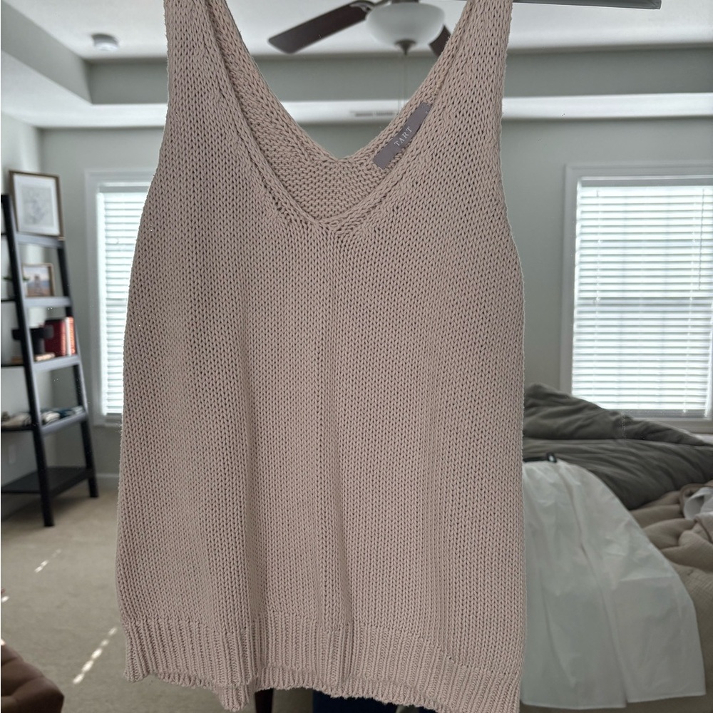 Tart Cream Knit Tank Top
